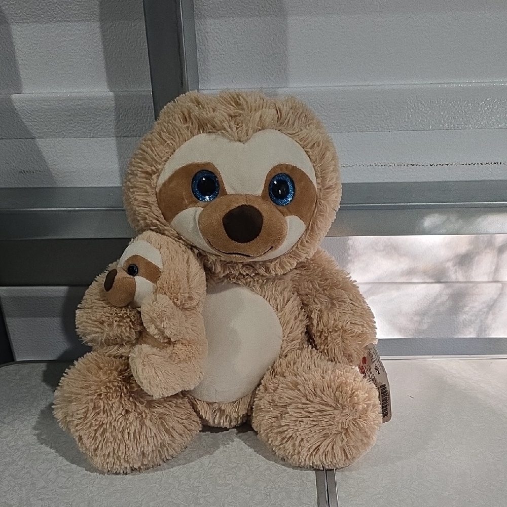 Adorable Brown Sloth Plush Toy Set NWT‎